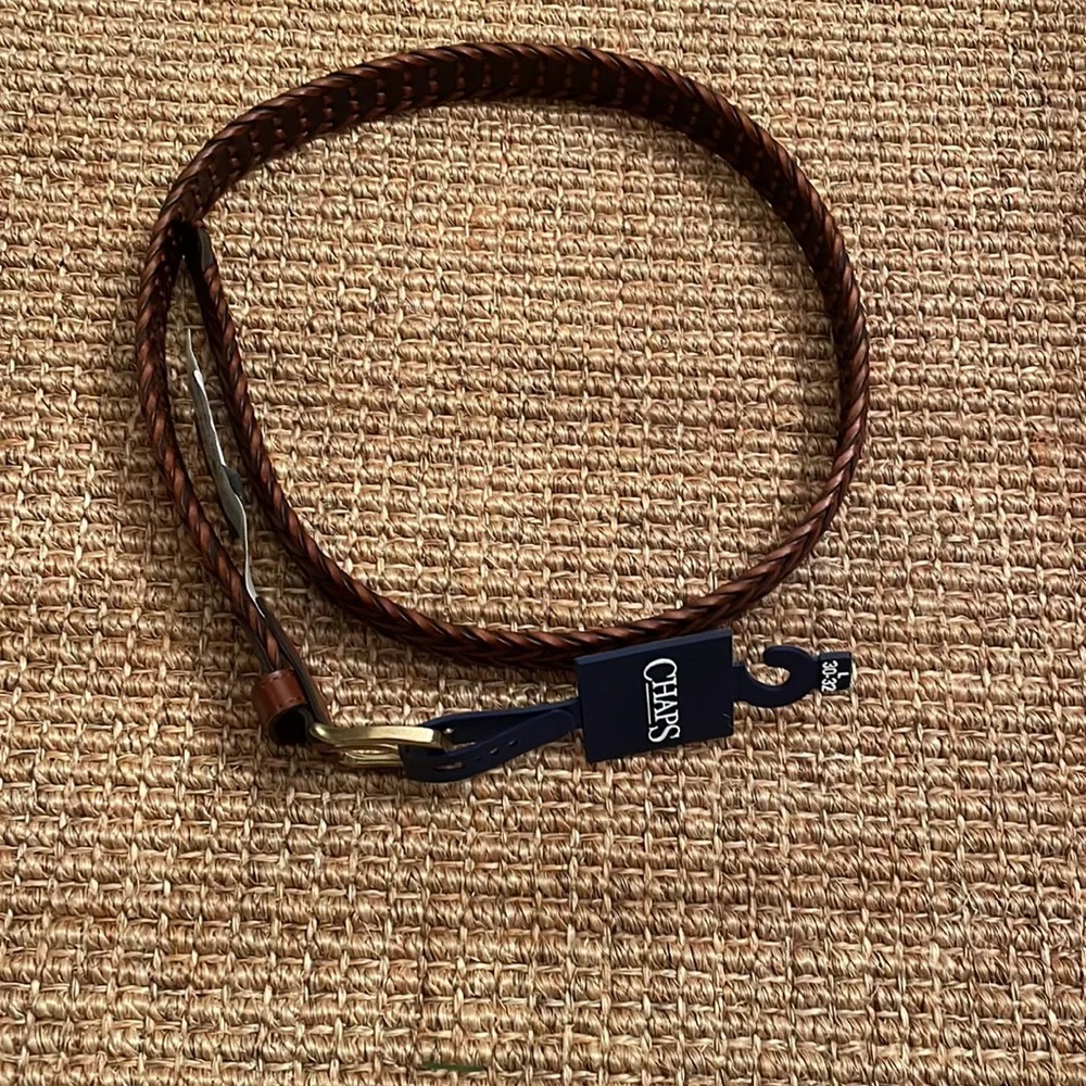 NWT Chaps Braided Brown Belt 30-32 (children’s large)